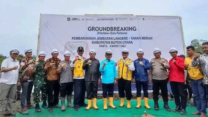 Ketua DPRD Butur Hadiri Groudbreaking Pembangunan Jembatan Langere-Tanah Merah